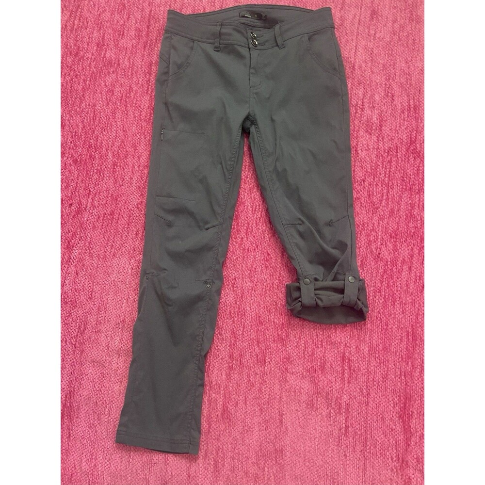 Prana Halle Roll Up Hiking Pants Dark Gray Size 6